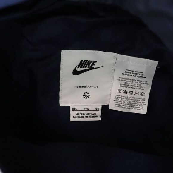 Nike DH2783 451 Mens Sz 2XL Blue Therma-Fit Legacy Reversible Hooded Jacket $180 - Picture 7 of 15